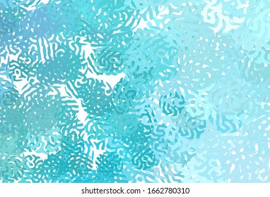 Light Green vector backdrop with memphis shapes. Decorative design in abstract style with random forms. Background for a cell phone.