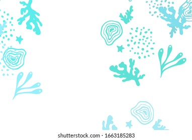Light Green vector backdrop with memphis shapes. Decorative design in abstract style with random forms. Elegant design for wallpapers.