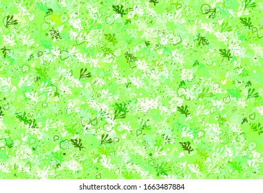 Light Green vector backdrop with memphis shapes. Simple colorful illustration with abstract gradient shapes. Background for a cell phone.