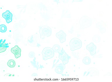 Fondo vectorial claro con formas memphis. Coloridas formas caóticas con degradado de estilo moderno. Fondo para un teléfono móvil.