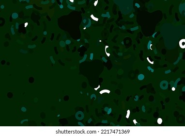 Light Green vector backdrop with memphis shapes. Illustration with colorful gradient shapes in abstract style. Simple design for your web site.