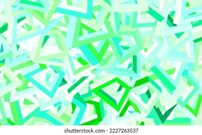 Light Green vector backdrop with memphis shapes. Decorative design in abstract style with random forms. Elegant design for wallpapers.