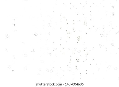 Light Green vector backdrop with music notes. Modern abstract illustration with melody keys. Template for fasion magazines.