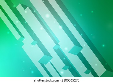 Hellgrüner Vektorhintergrund mit Rhombus. Dekoratives Design im abstrakten Stil mit Rechtecken. Kluges Design für Ihre Unternehmenswerbung.