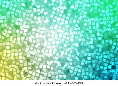 Light Green vector backdrop with rhombus. Beautiful illustration with rectangles and squares. The template can be used as a background.