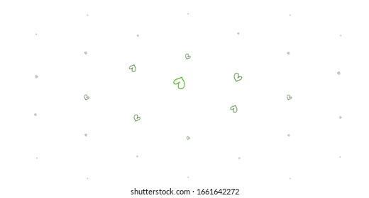 Light Green vector backdrop with sweet hearts. Illustration with hearts in love concept for valentine's day. Template for Valentine's greeting postcards.