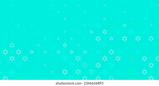 Light green vector backdrop with virus symbols. Simple design in abstract style with infection forms. Simple drawing against danger fever.