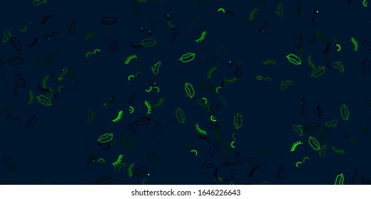 Light Green vector backdrop with woman's power symbols. Simple design in abstract style with women’s rights activism. Design for International Women’s Day.