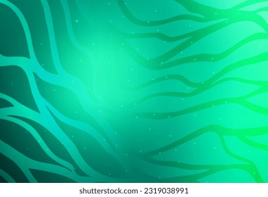 Light Green vector backdrop with wry lines. A shining illustration, which consists of curved lines. Pattern for your design.