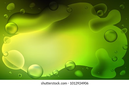 Light Green vector background with abstract circles. Shining crooked illustration in memphis style. New composition for your brand book.