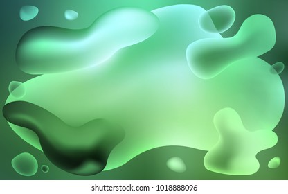 Light Green vector background with abstract circles. A completely new color illustration in memphis style. A completely new memphis design for your business.
