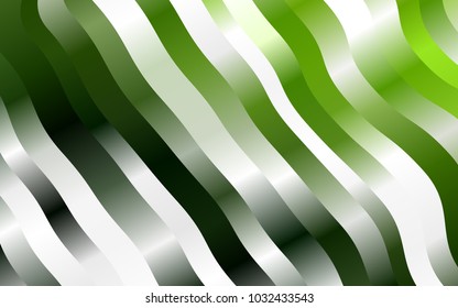 Light Green vector background with abstract lines. An elegant bright illustration with gradient. Pattern for your business design.