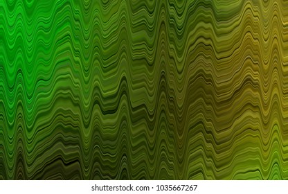 Light Green vector background with abstract lines. A vague circumflex abstract illustration with gradient. A completely new template for your business design.