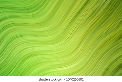 Light Green vector background with abstract circles. Glitter abstract illustration with wry lines. The template for cell phone backgrounds.