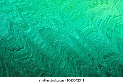 Light Green vector background with abstract lines. Colorful abstract illustration with gradient lines. Brand-new design for your ads, poster, banner.