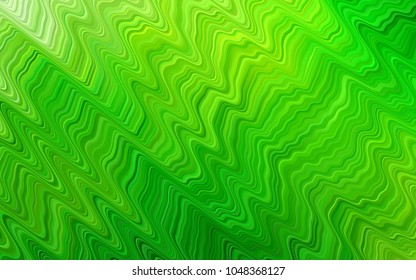 Light Green vector background with abstract lines. Blurred geometric sample with gradient bubbles.  A completely new template for your business design.