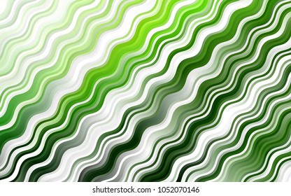 Light Green vector background with abstract lines. Colorful abstract illustration with gradient lines. The elegant pattern for brand book.