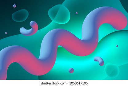 Light Green vector background with abstract circles. Brand-new colored illustration in memphis style with gradient. A completely new template for your business design.