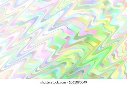 Light Green vector background with abstract lines. Colorful illustration in abstract marble style with gradient. Brand-new design for your ads, poster, banner.