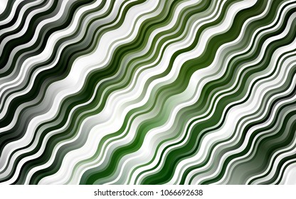 Light Green vector background with abstract lines. A completely new color illustration in marble style. The best blurred design for your business.