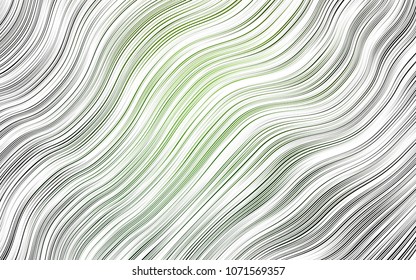 Light Green vector background with abstract lines. A vague circumflex abstract illustration with gradient. Brand-new design for your ads, poster, banner.