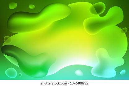 Light Green vector background with abstract circles. Glitter abstract illustration with wry lines. A completely new memphis design for your business.