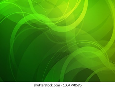 Light Green vector background with abstract lines. Shining illustration, which consist of blurred lines, circles. Marble design for your web site.