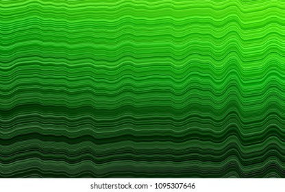 Light Green vector background with abstract lines. Shining crooked illustration in marble style. The best blurred design for your business.