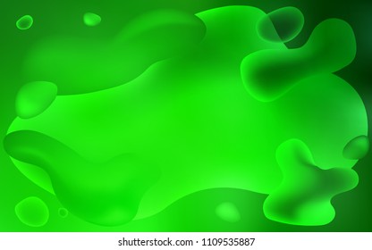 Light Green vector background with abstract circles. Creative geometric illustration in memphis style with gradient. The elegant pattern for brand book.