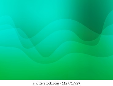 Light Green vector background with abstract lines. Shining crooked illustration in marble style. Marble style for your business design.