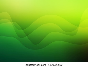 Light Green vector background with abstract lines. A vague circumflex abstract illustration with gradient. A completely new marble design for your business.