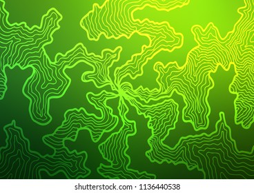 Light Green vector background with abstract lines. An elegant bright illustration with gradient. A completely new template for your business design.