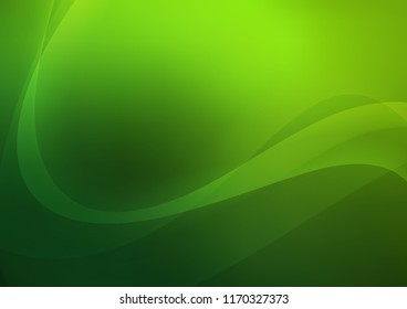 Light Green vector background with abstract lines. Shining crooked illustration in marble style. Brand new design for your ads, poster, banner.