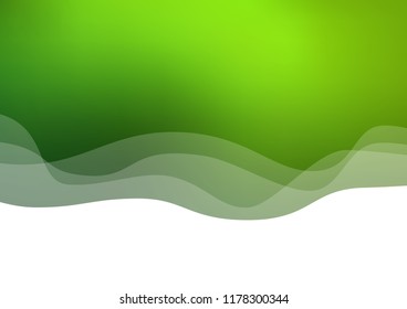 Light Green vector background with abstract lines. Shining illustration, which consist of blurred lines, circles. New composition for your brand book.