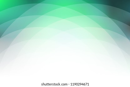 Light Green vector background with abstract circles. Modern gradient abstract illustration with bandy lines. Brand new design for your ads, poster, banner.