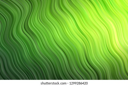 Light Green vector background with abstract lines. Shining crooked illustration in marble style. New composition for your brand book.