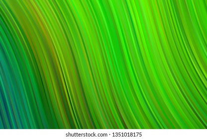 Light Green vector background with abstract lines. Colorful abstract illustration with gradient lines. New composition for your brand book.