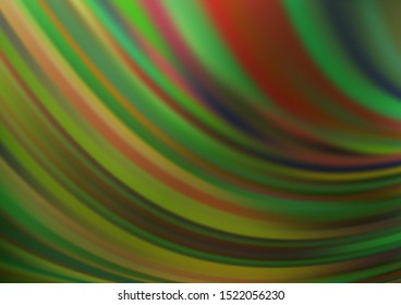 Light Green vector background with abstract lines. Colorful illustration in abstract marble style with gradient. Brand new design for your ads, poster, banner.