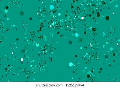 Light Green vector background with abstract shapes. Decorative design in abstract style with random forms. Best smart design for your business.