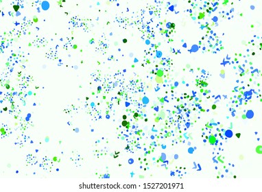 Light Green vector background with abstract shapes. Decorative design in abstract style with random forms. Best smart design for your business.