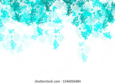 Light Green vector background with abstract shapes. Colorful chaotic forms with gradient in modern style. Background for a cell phone.