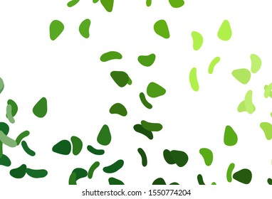 Light Green vector background with abstract forms. Decorative design in abstract style with random forms. Modern design for your business card.