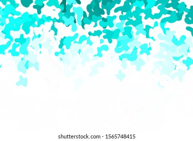 Light Green vector background with abstract shapes. Decorative design in abstract style with random forms. Modern design for your business card.