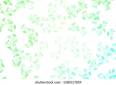 Light Green vector background with abstract shapes. Colorful chaotic forms with gradient in modern style. Best smart design for your business.