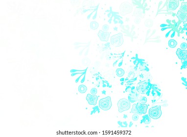 Light Green vector background with abstract shapes. Decorative design in abstract style with random forms. Best smart design for your business.