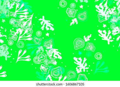 Light Green vector background with abstract shapes. Decorative design in abstract style with random forms. Best smart design for your business.