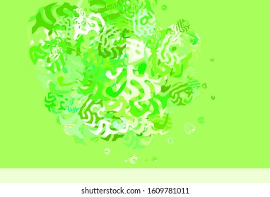 Light Green vector background with abstract shapes. Simple colorful illustration with abstract gradient shapes. Background for a cell phone.