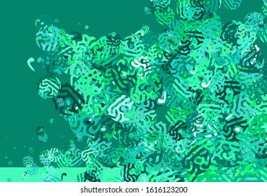 Light Green vector background with abstract shapes. Illustration with colorful gradient shapes in abstract style. Elegant design for wallpapers.