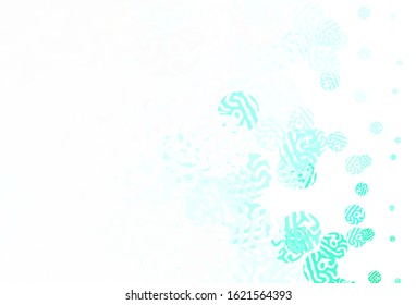 Light Green vector background with abstract shapes. Decorative design in abstract style with random forms. Background for a cell phone.