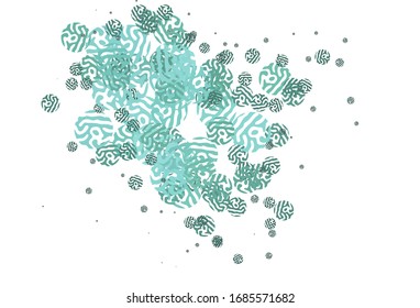 Light Green vector background with abstract shapes. Modern abstract illustration with colorful random forms. Background for a cell phone.